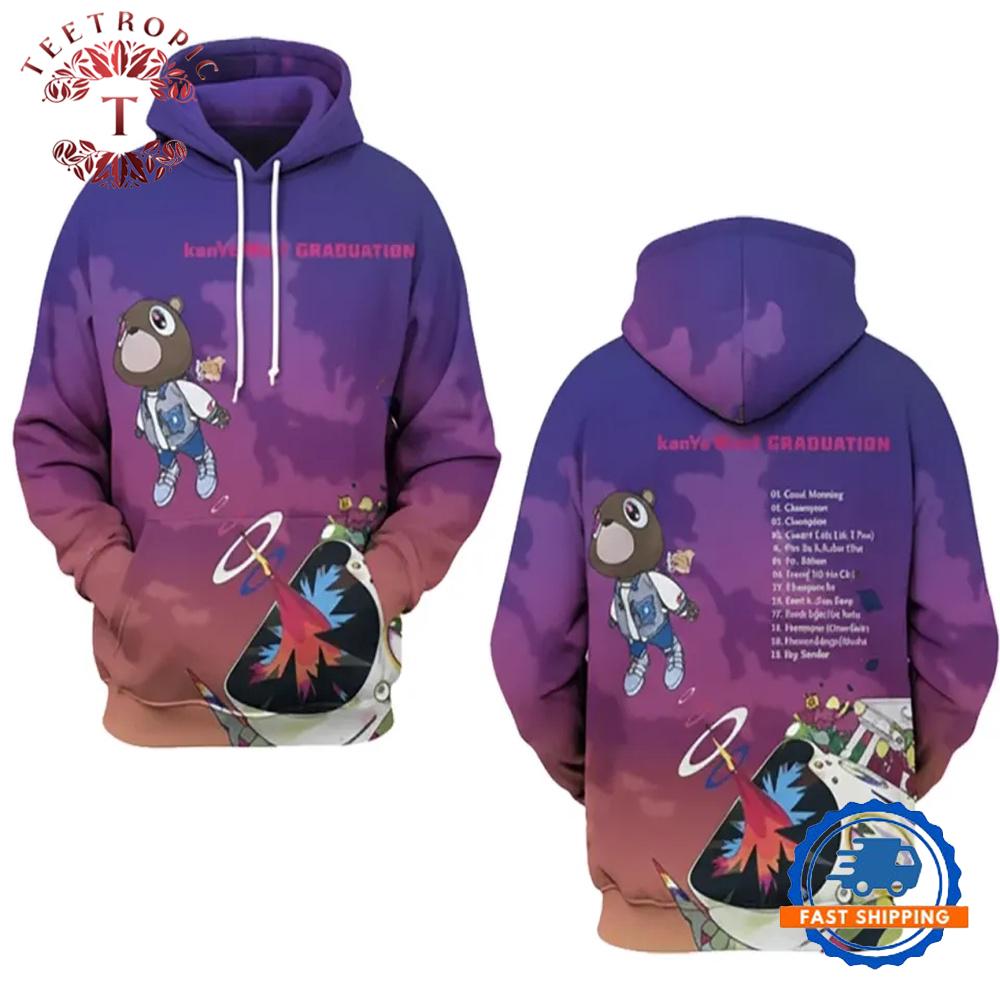 Graduation Album KanYe West Cover AOP 3D Hoodie