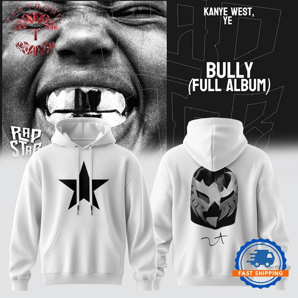 Kanye West Ye Merch Album Bully 2026 White Hoodie