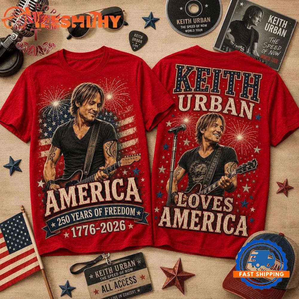 Keith Urban America 250 Years of Freedom Tribute T Shirt