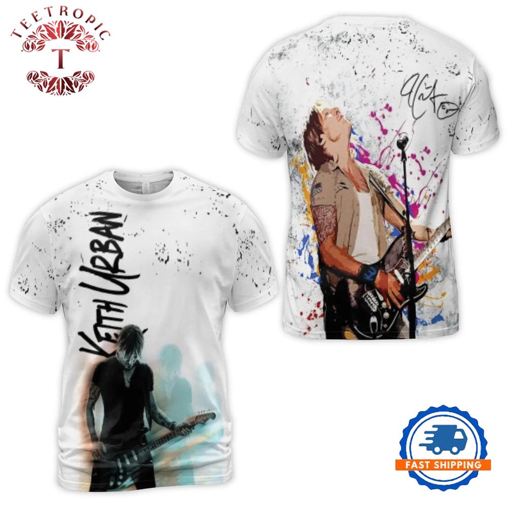 Keith Urban Graphic All Over Print T-Shirt