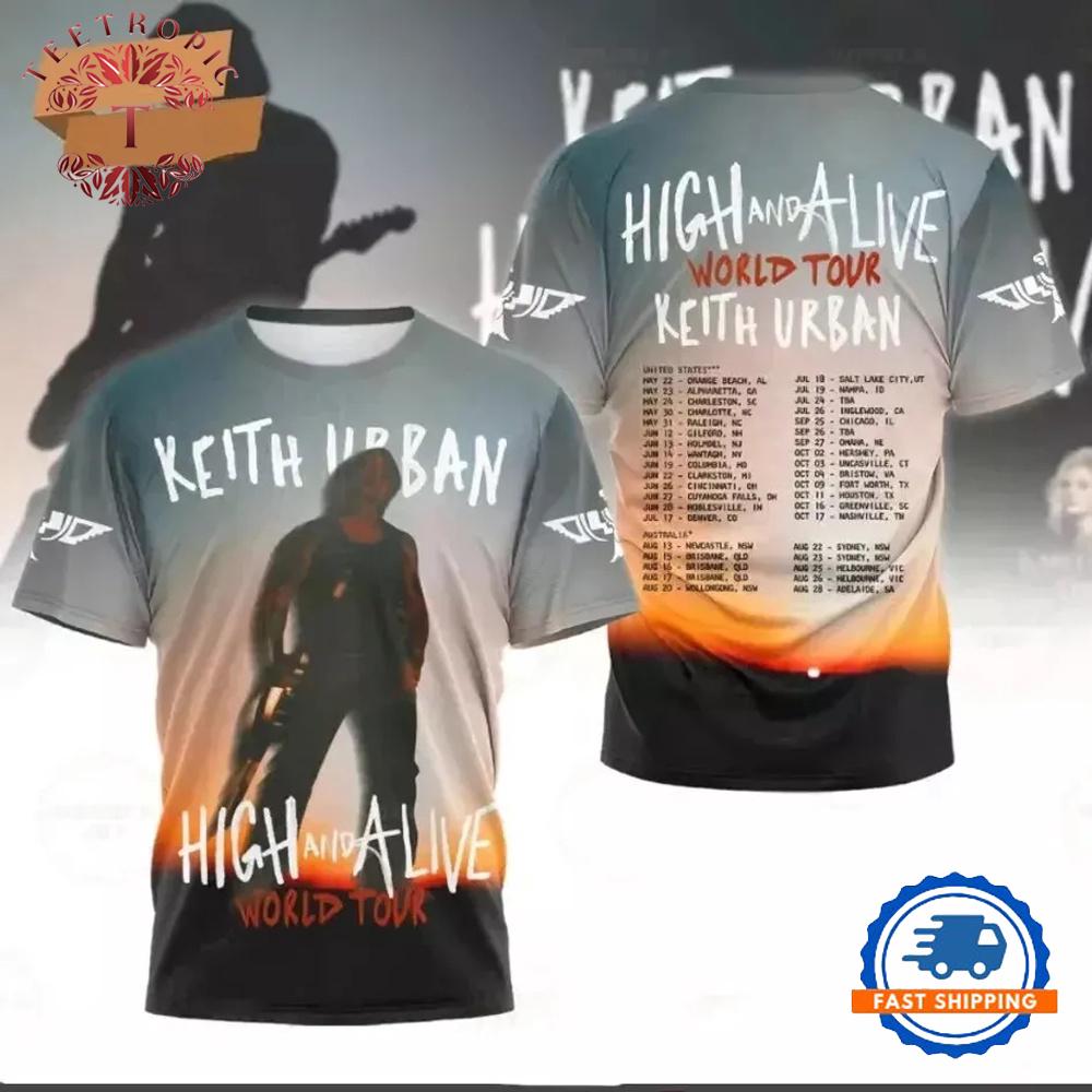 Keith Urban High And Alive World Tour AOP T Shirt