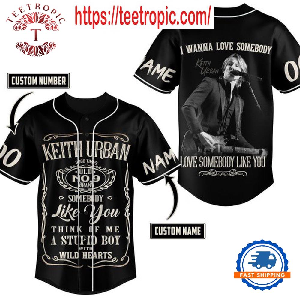 Keith Urban I Wanna Love Somebody Like You Personalized Baseball Jersey