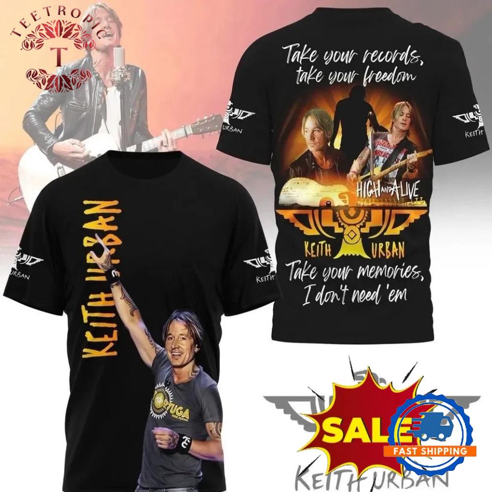 Keith Urban Singer 3D T Shirt