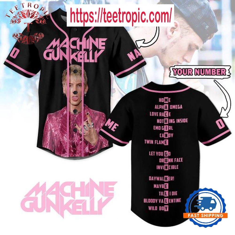 Machine Gun Kelly All Hit Song Personalized Baseball Jersey