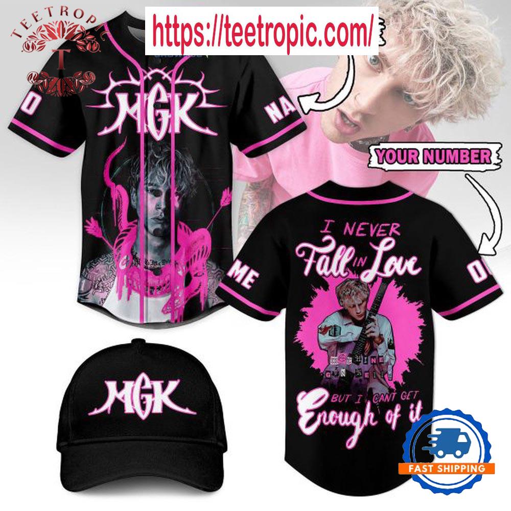 Machine Gun Kelly I Never Fall In Love But I Can’t Get Enough Of It Personalized Baseball Jersey