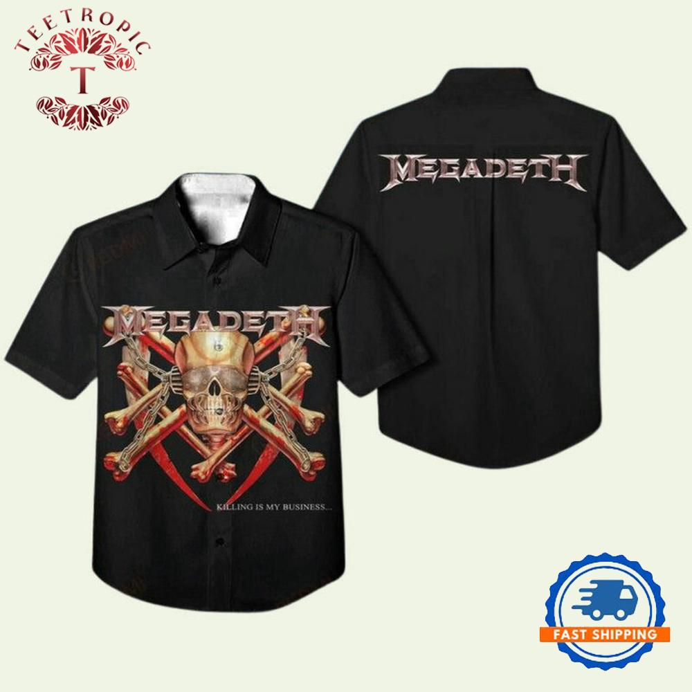 Megadeth Band Killing Is My Business And Business Is Good Hawaiian Shirt