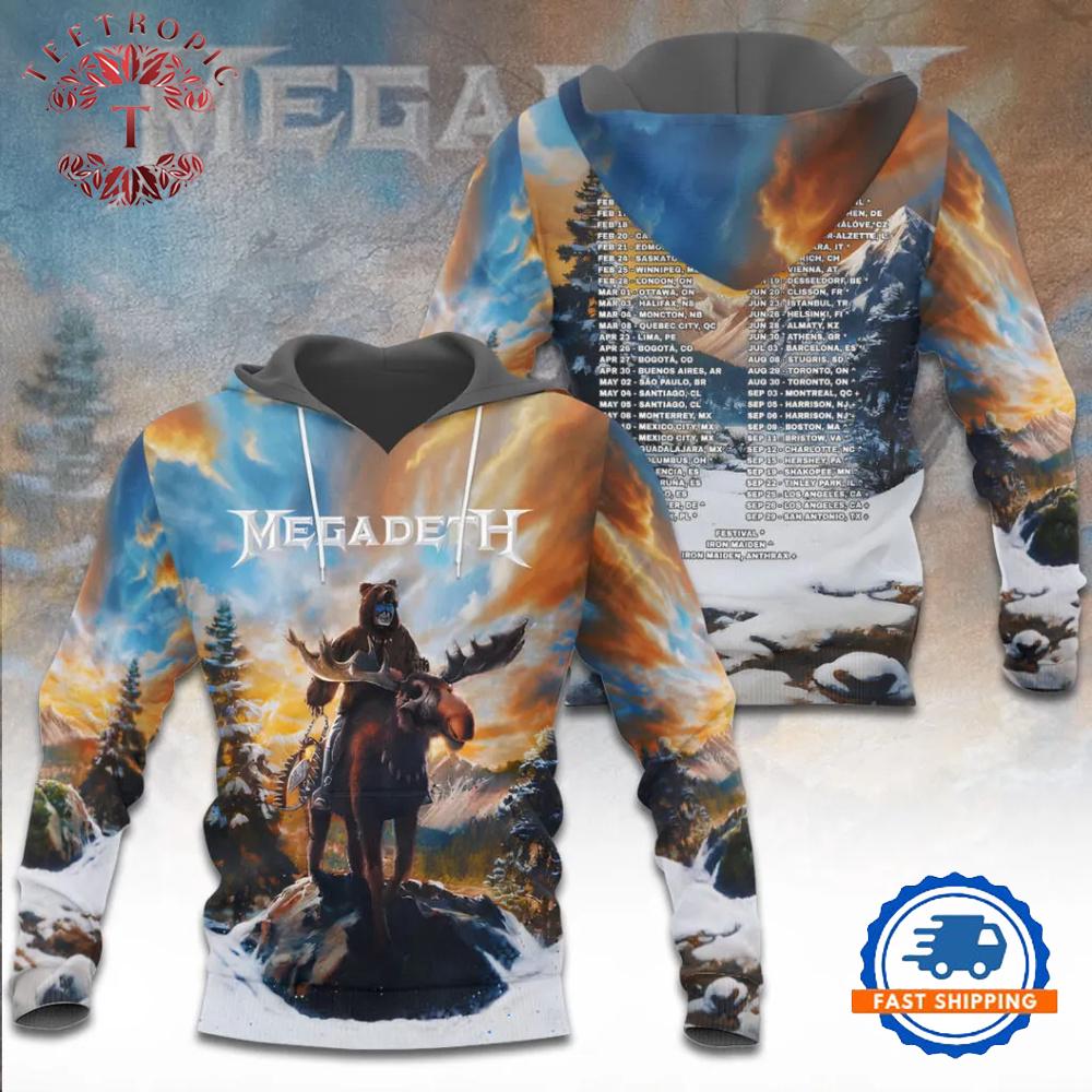 Megadeth Farewell Tour 2026 3D Hoodie
