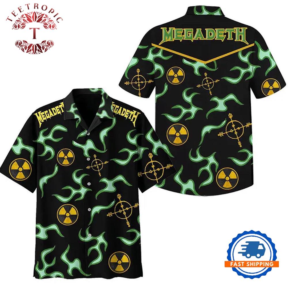 Megadeth Hazard Logo Hawaiian Shirt