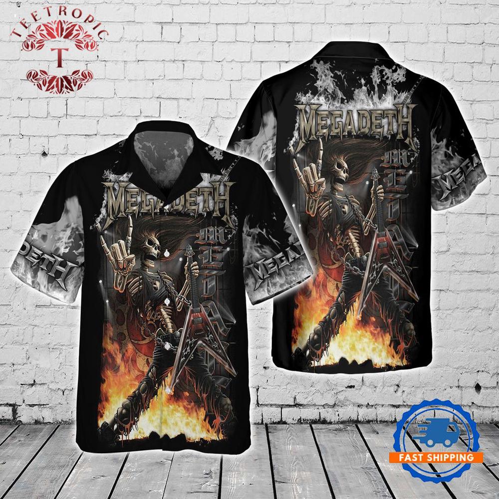 Megadeth Inferno Warrior Hawaiian Shirt
