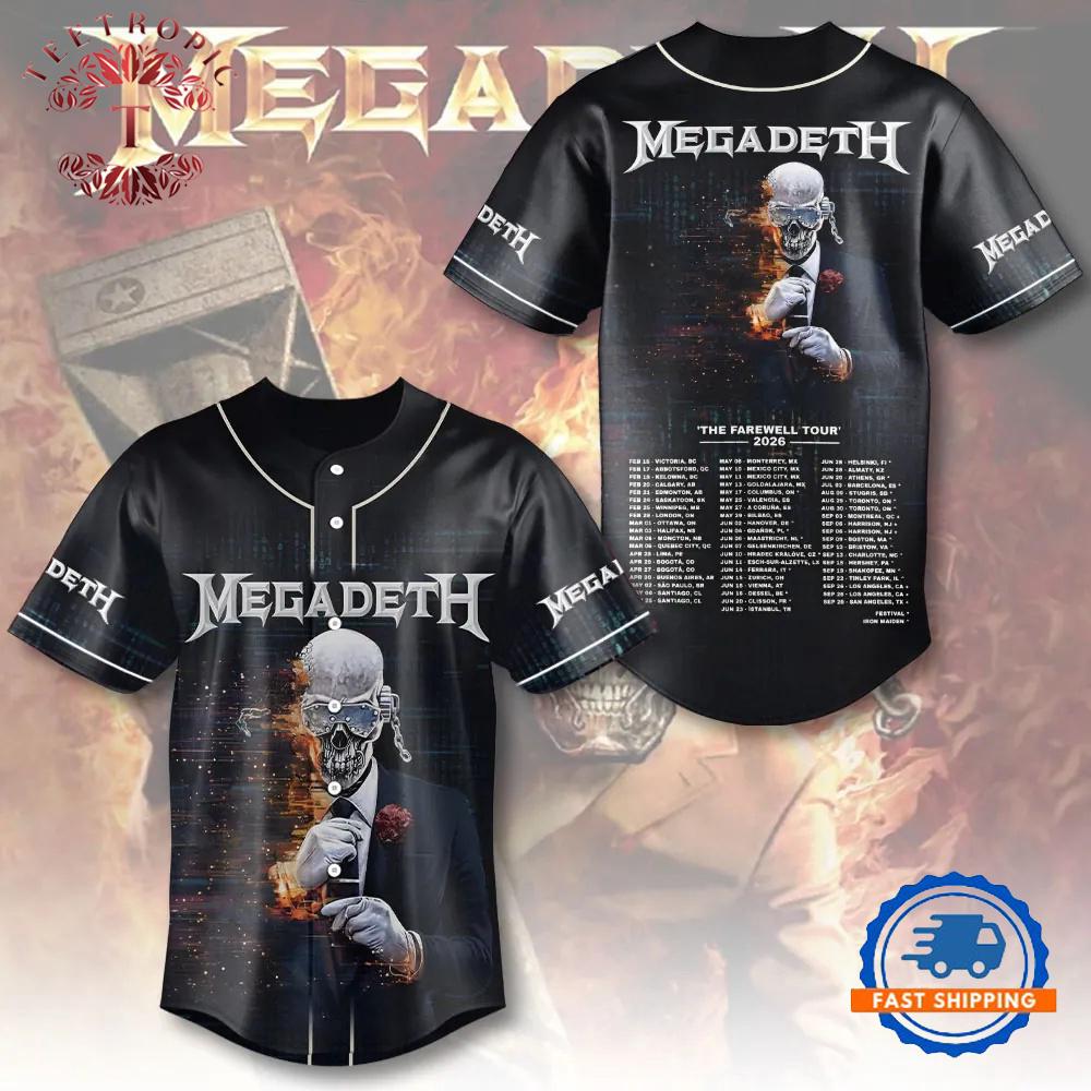 Megadeth Music Baseball Jersey