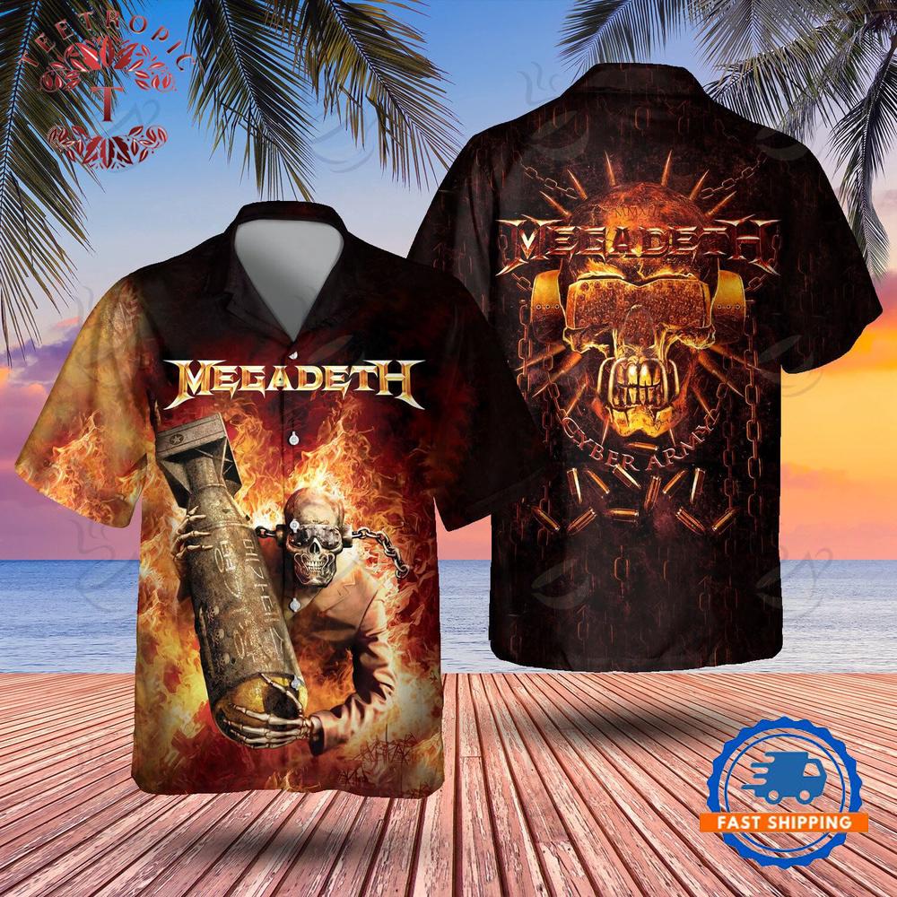 Megadeth Nuclear Countdown Hawaiian Shirt