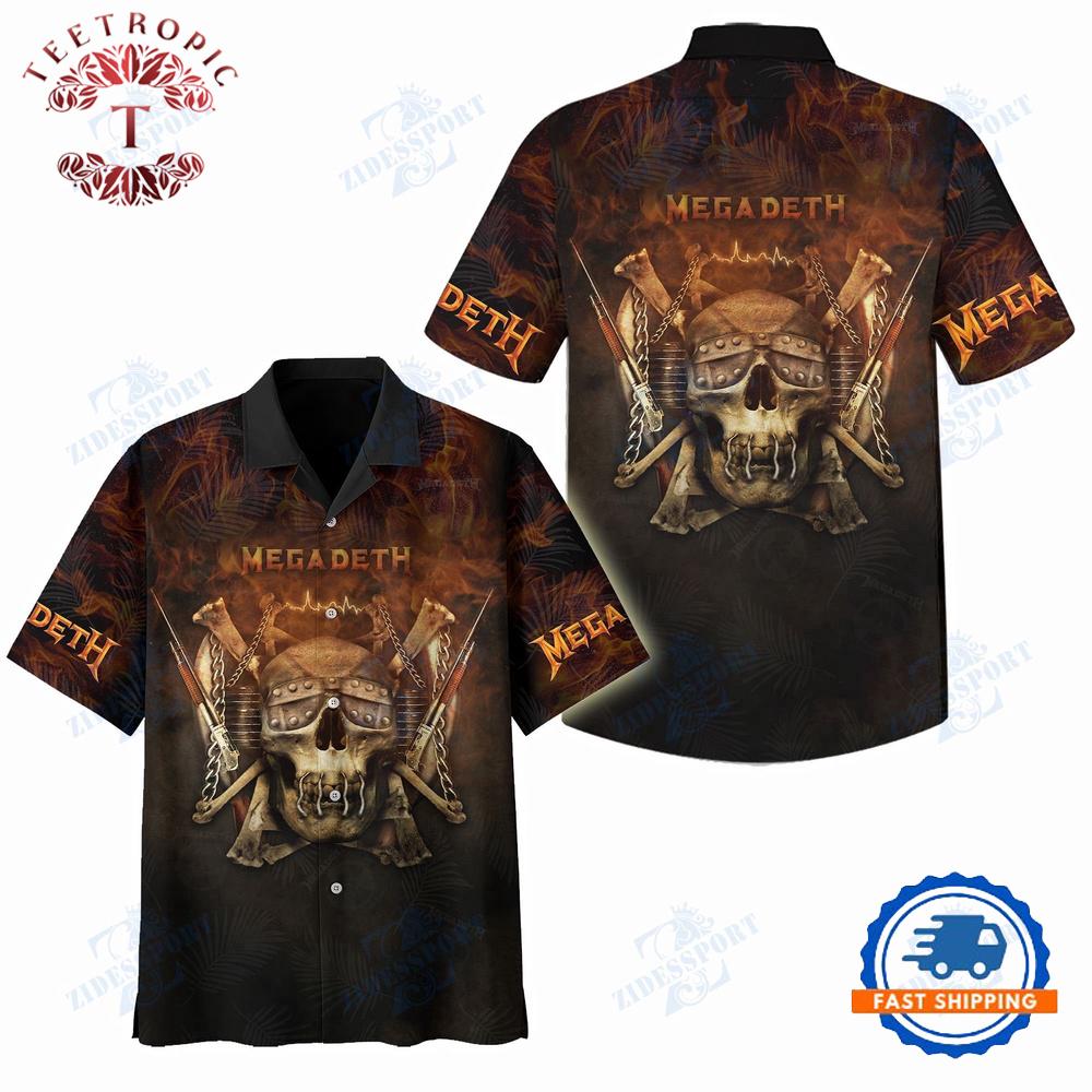 Megadeth Skull Throne Hawaiian Shirt