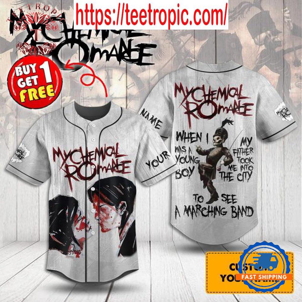My Chemical Romance I See A Marching Band Personalized Baseball Jersey