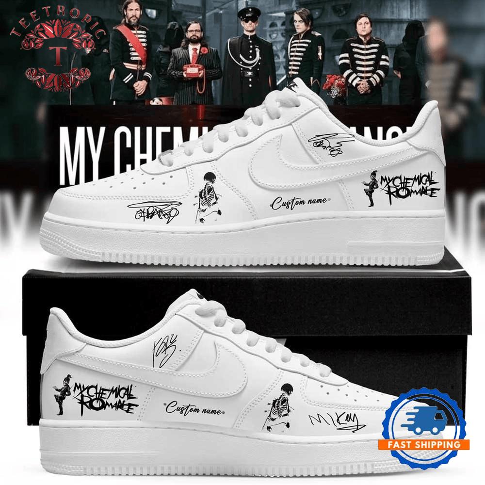 My Chemical Romance Merch Black Parade 2026 White Air Force 1 Shoes Sneakers