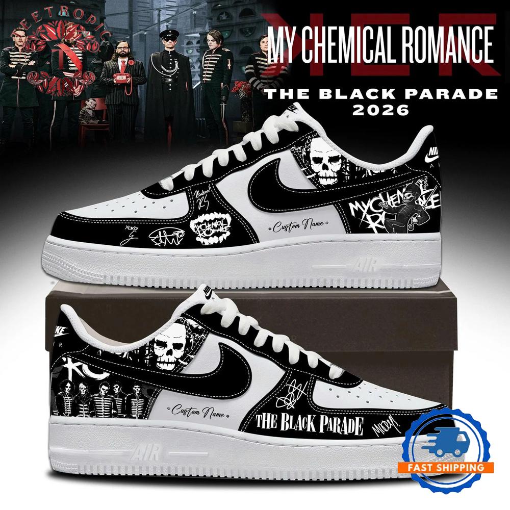 My Chemical Romance The Black Parade 20th Anniversary 2026  Air Force 1 Shoes Sneakers
