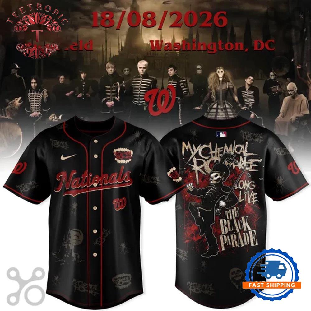 My Chemical Romance Washington Nationals Black Parade Baseball Jersey