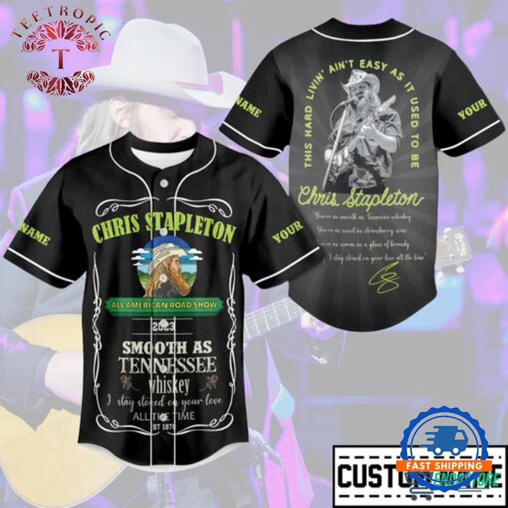 Personalized Name Chris Stapleton 2023 Tour Baseball Jersey