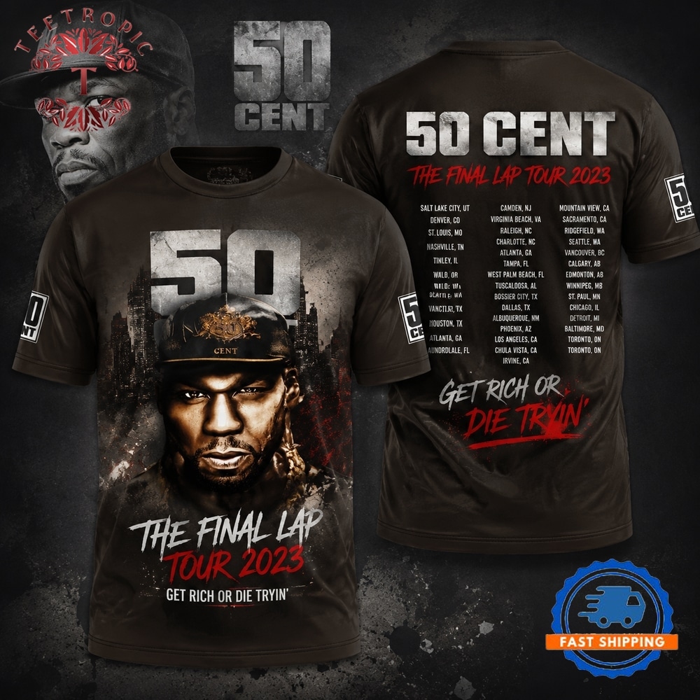 50 Cent The Final Lap Tour 3D Shirt