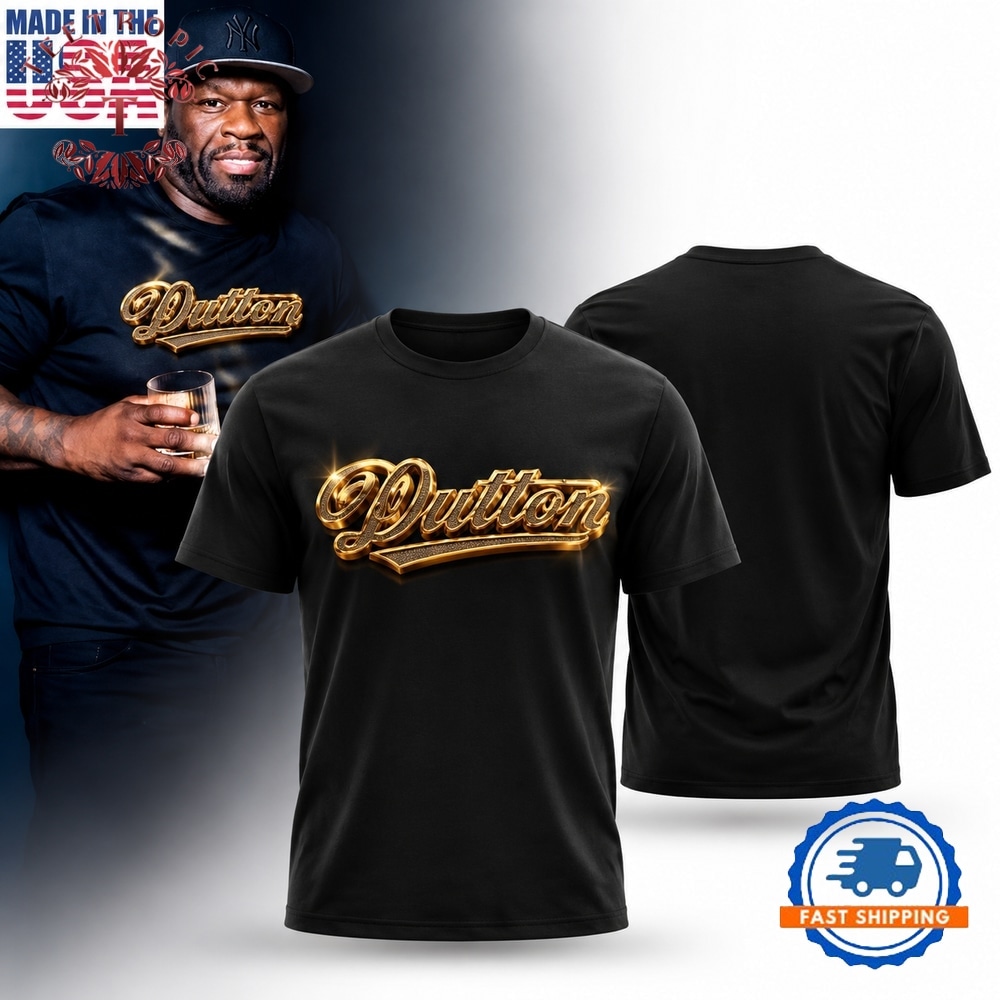 50 Cent Vuitton 3D Gold Graphic T Shirt