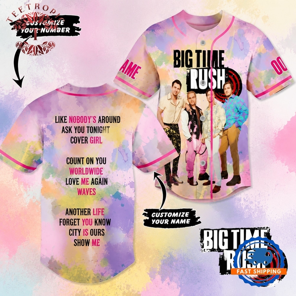Big Time Rush All Album Personalized Baseball Jersey