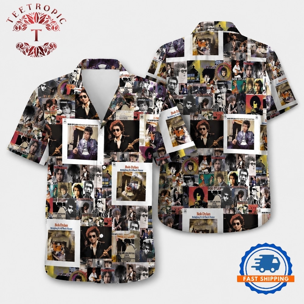 Bob Dylan Bob Dylan Album Cover Collage Hawaiian Shirt