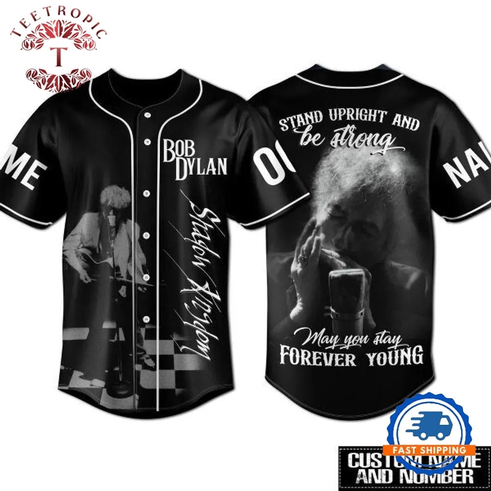 Bob Dylan May You Stay Forever Young Baseball Jersey