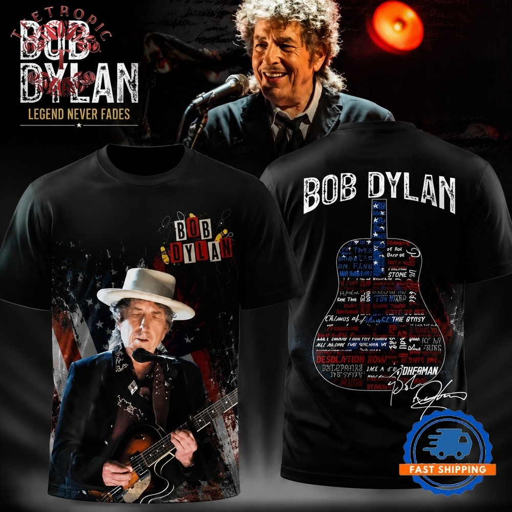 Bob Dylan Signature Collection 3D All Over Print T Shirt