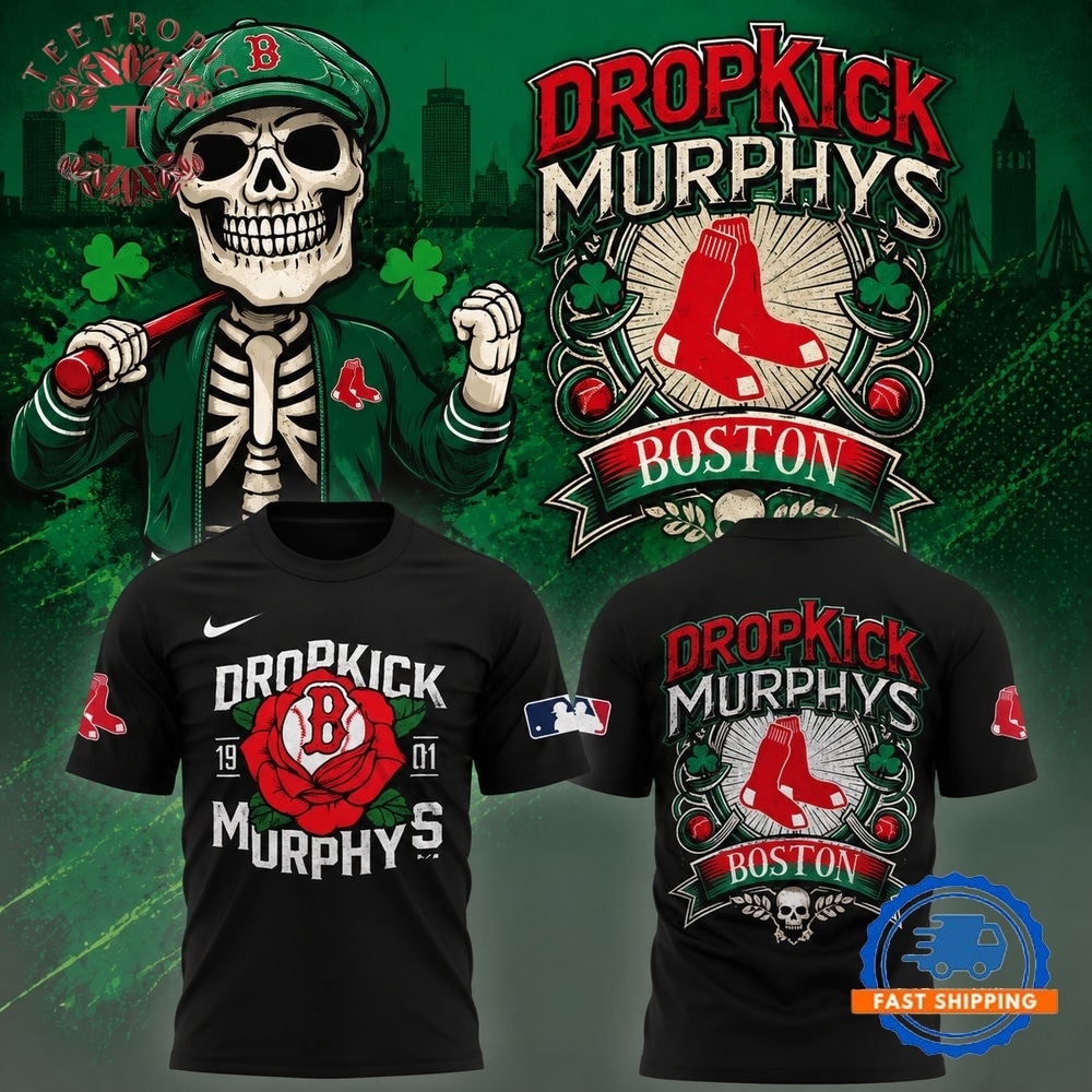 Boston Red Sox x Dropkick Murphys Special Black 3D Shirt