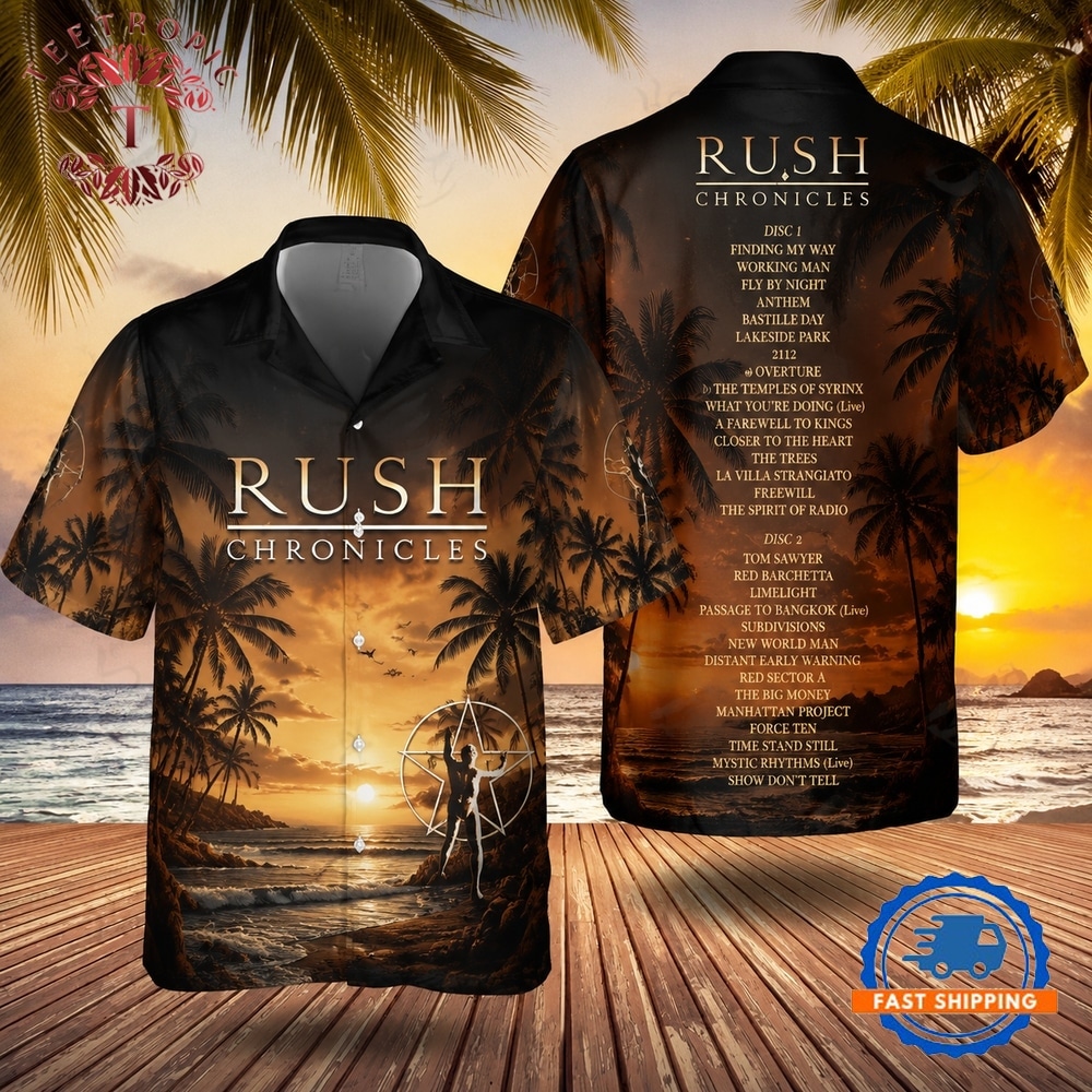 Great Rock Band Rush Chronicles Hawaiian Shirt
