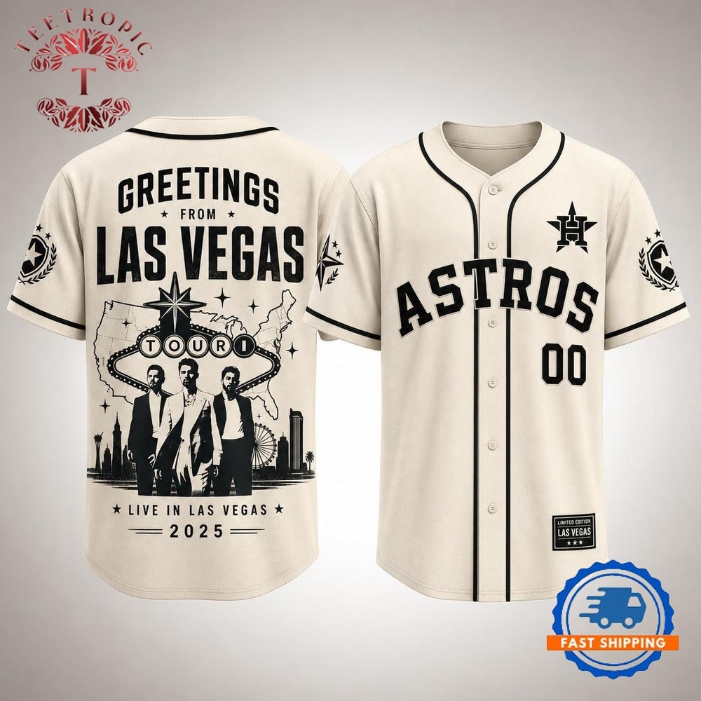 Houston Astros x Jonas Brothers Greetings From Las Vegas Tour 2026 Baseball Jersey