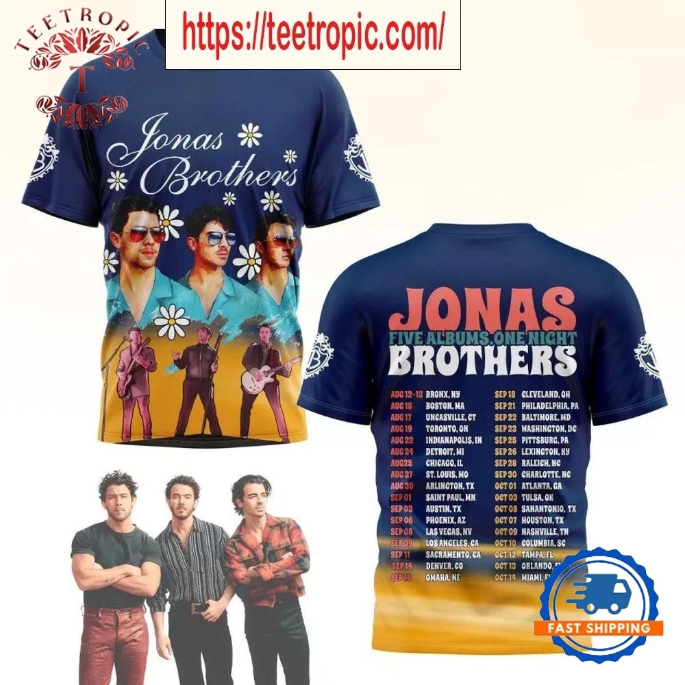 Jonas Brothers Five Albums One Night 3D T Shirt