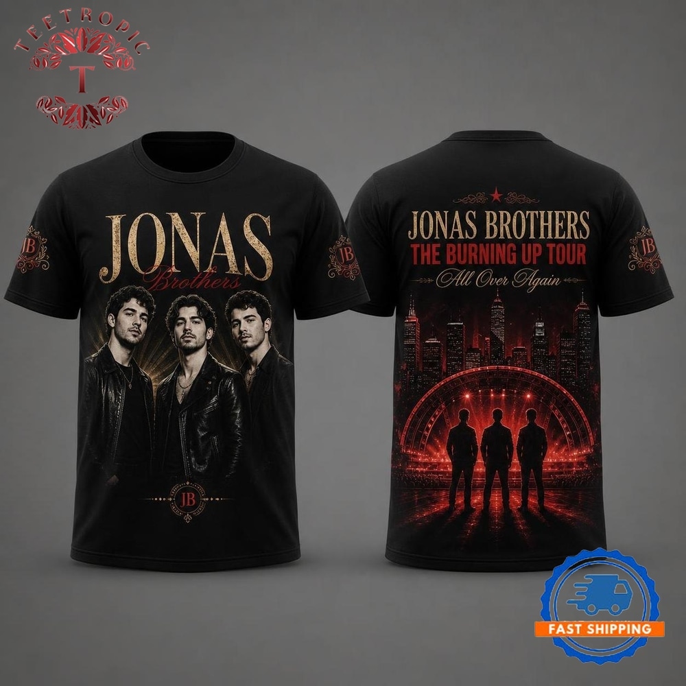 Jonas Brothers The Burning Up Tour 2026 3D Shirt
