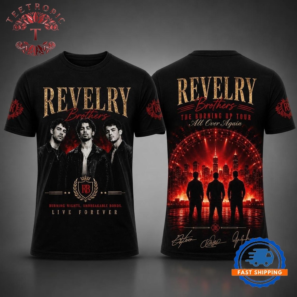 Jonas Brothers The Burning Up Tour 2026 3D T Shirt