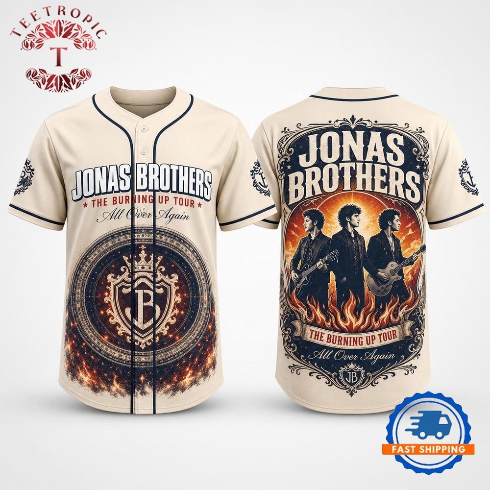 Jonas Brothers The Burning Up Tour 2026 Limited Edition Baseball Jersey