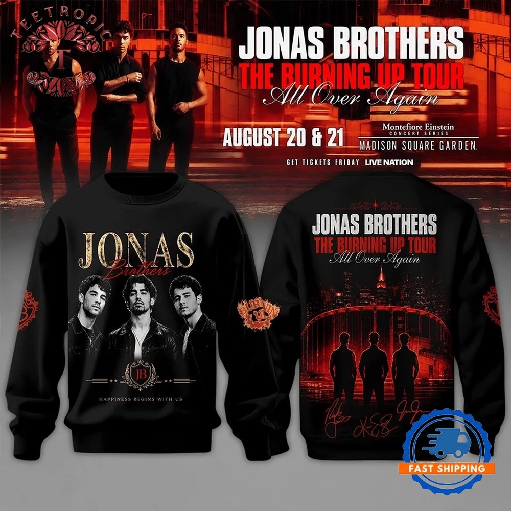 Jonas Brothers The Burning Up Tour 2026 Sweatshirt