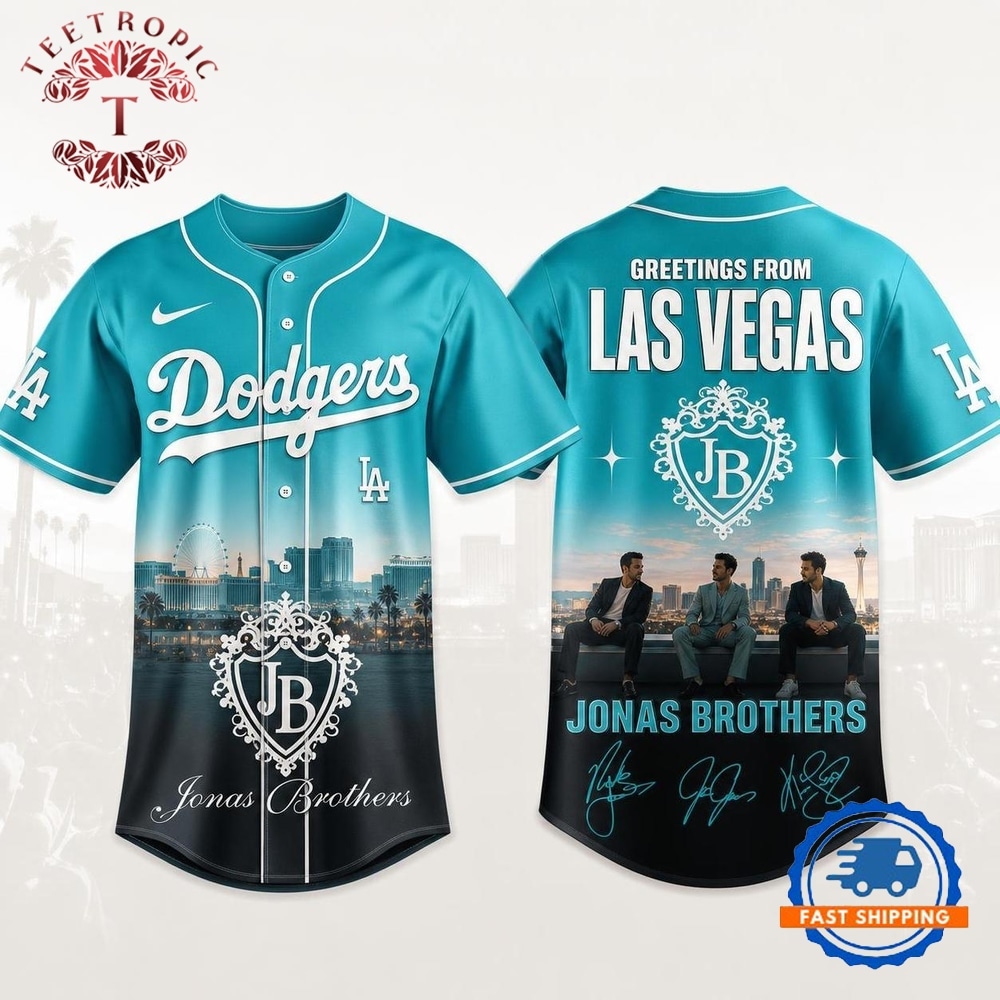 LA Dodgers Merch X Jonas Brothers Baseball Jersey