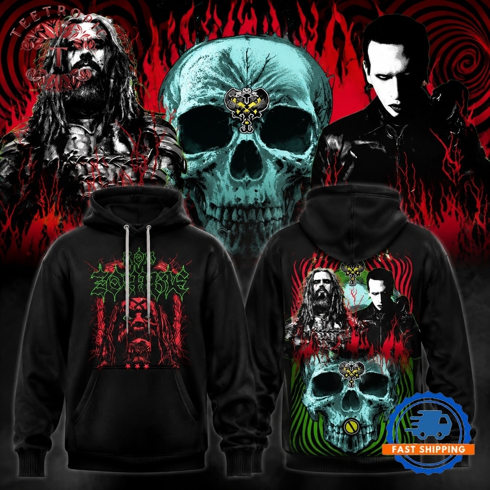 Rob Zombie Marilyn Manson Freaks On Parade Tour 2026 Hoodie