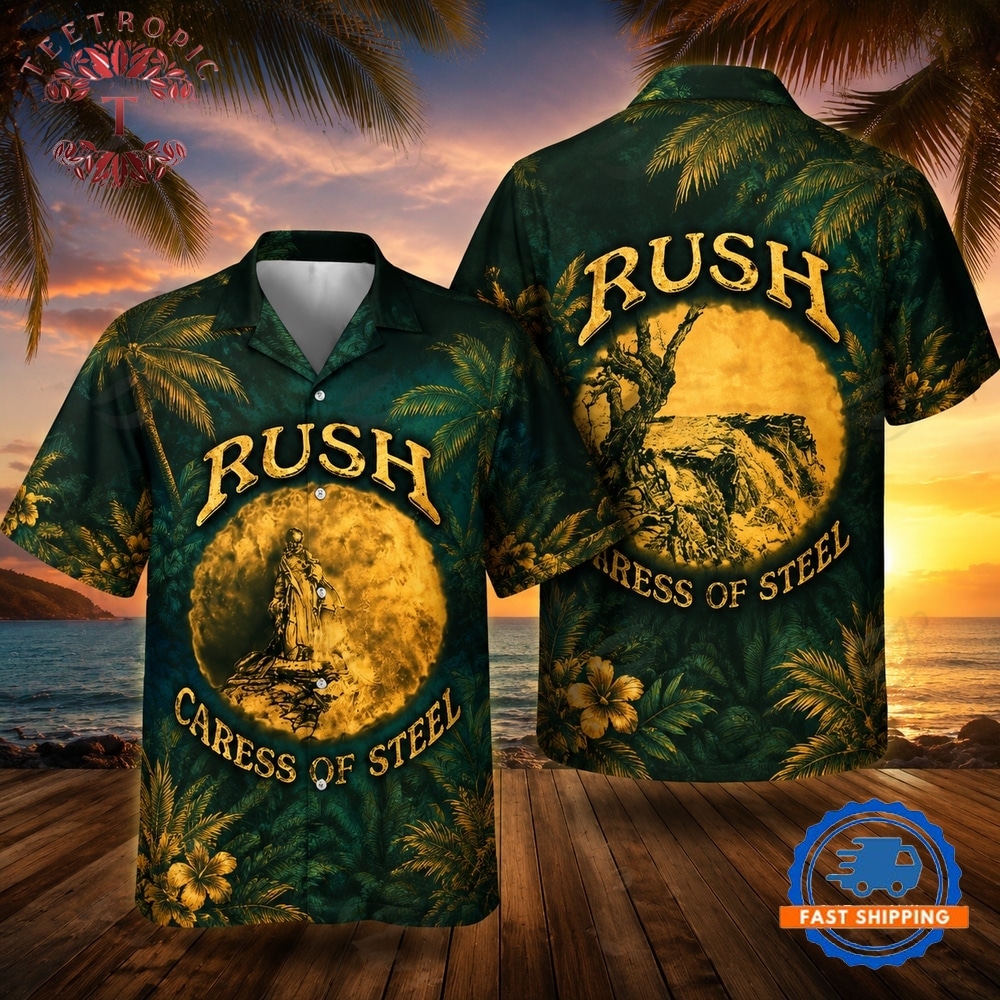 Rock Band Rush Caress Of Steel Hawaiian Shirt