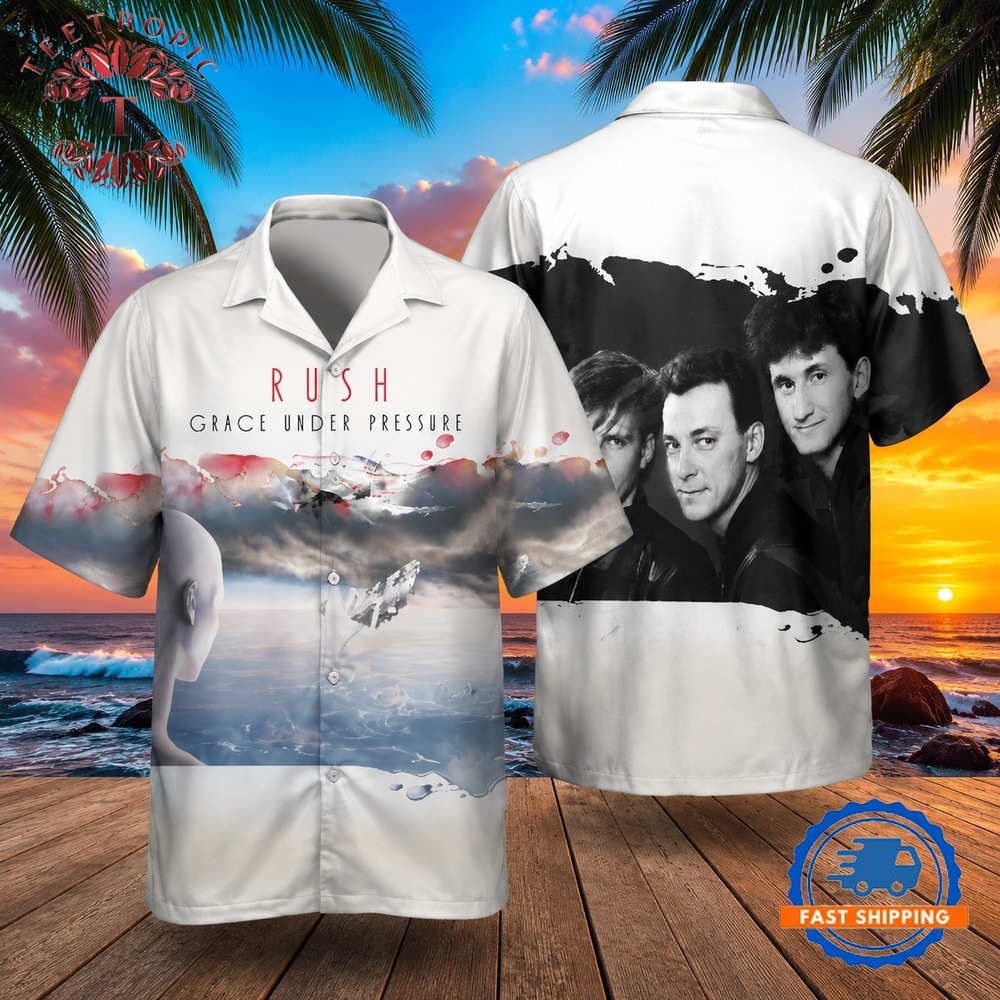 Rock Band Rush Grace Under Pressure Summer Aloha Hawaiian Shirt