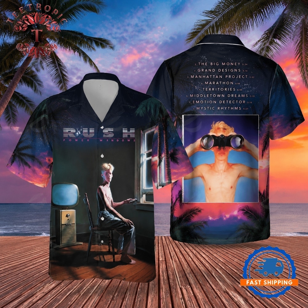 Rock Band Rush Power Windows Hawaiian Shirt