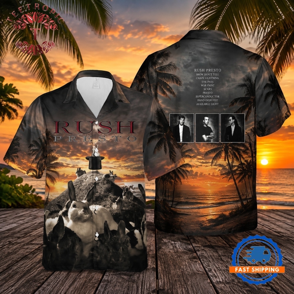 Rock Band Rush Presto Summer Aloha Hawaiian Shirt