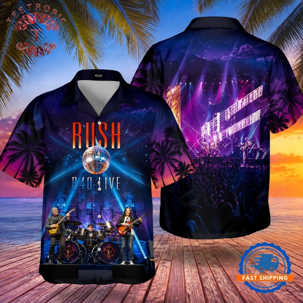 Rock Band Rush R40 Live Summer Aloha Hawaiian Shirt