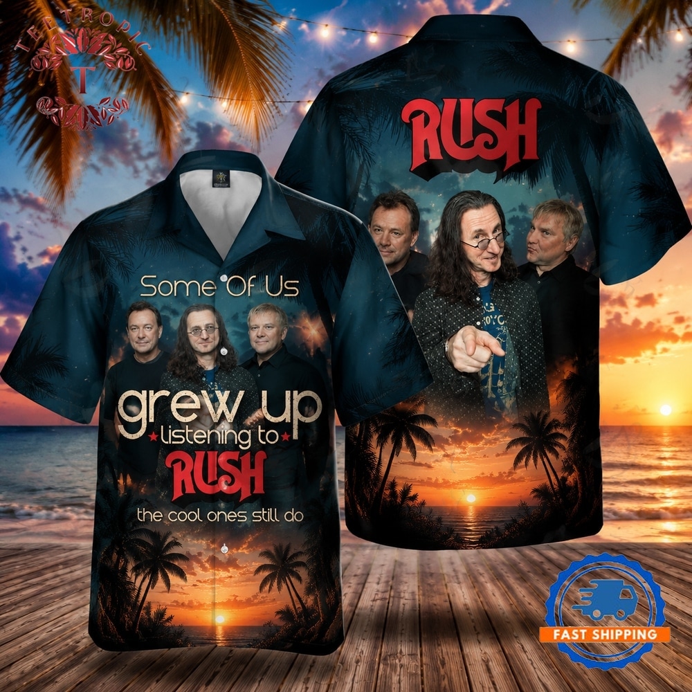 Rock Band Rush The Cool Ones Summer Aloha Hawaiian Shirt