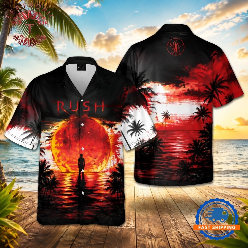 Rock Band Rush Vapor Trails Summer Aloha Hawaiian Shirt
