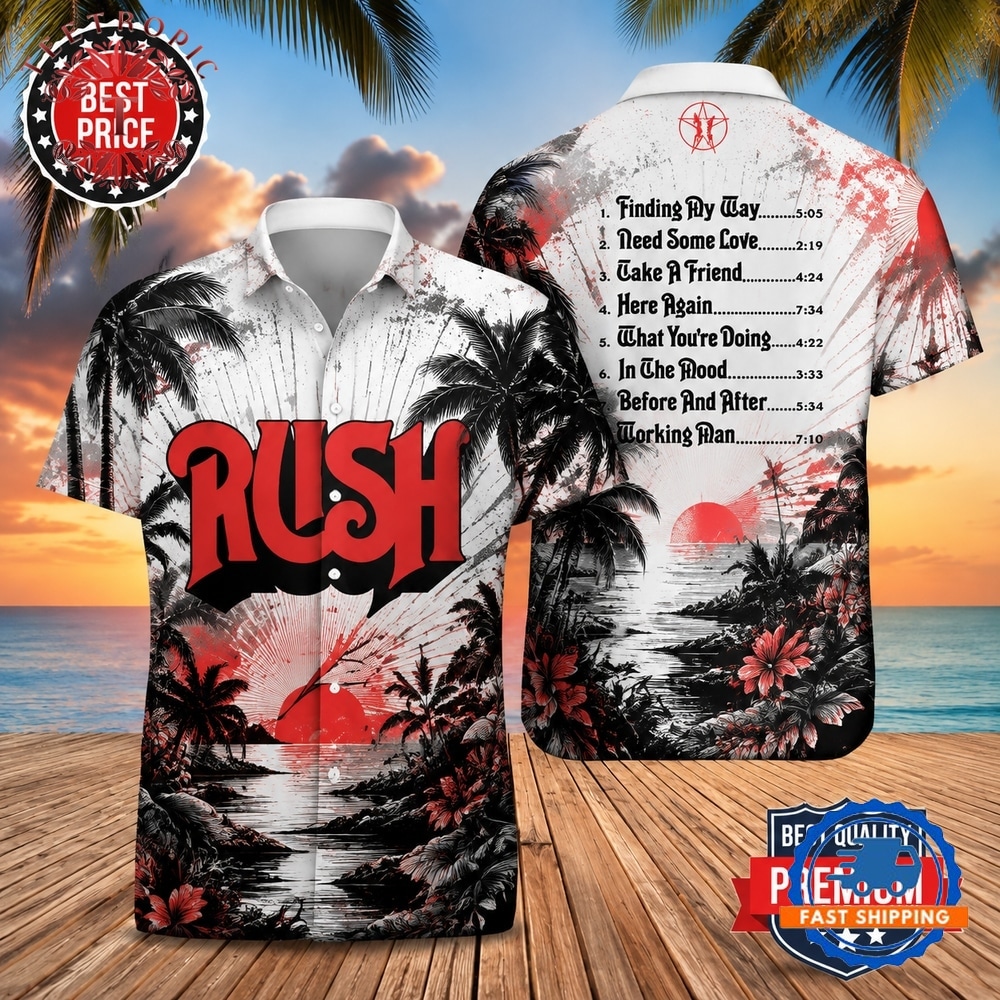 Rush Album Tracklist Hawaiian Shirt