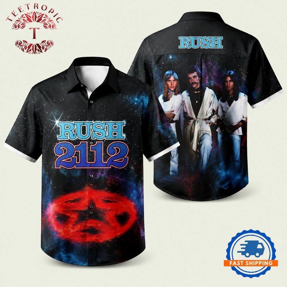 Rush Band 2112 Album Black Hawaiian Shirt