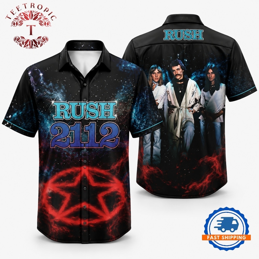 Rush Band 2112 Album Black Hawaiian Shirt