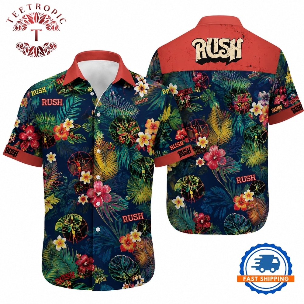 Rush Band Tropical Paradise Tour Edition Hawaiian Shirt