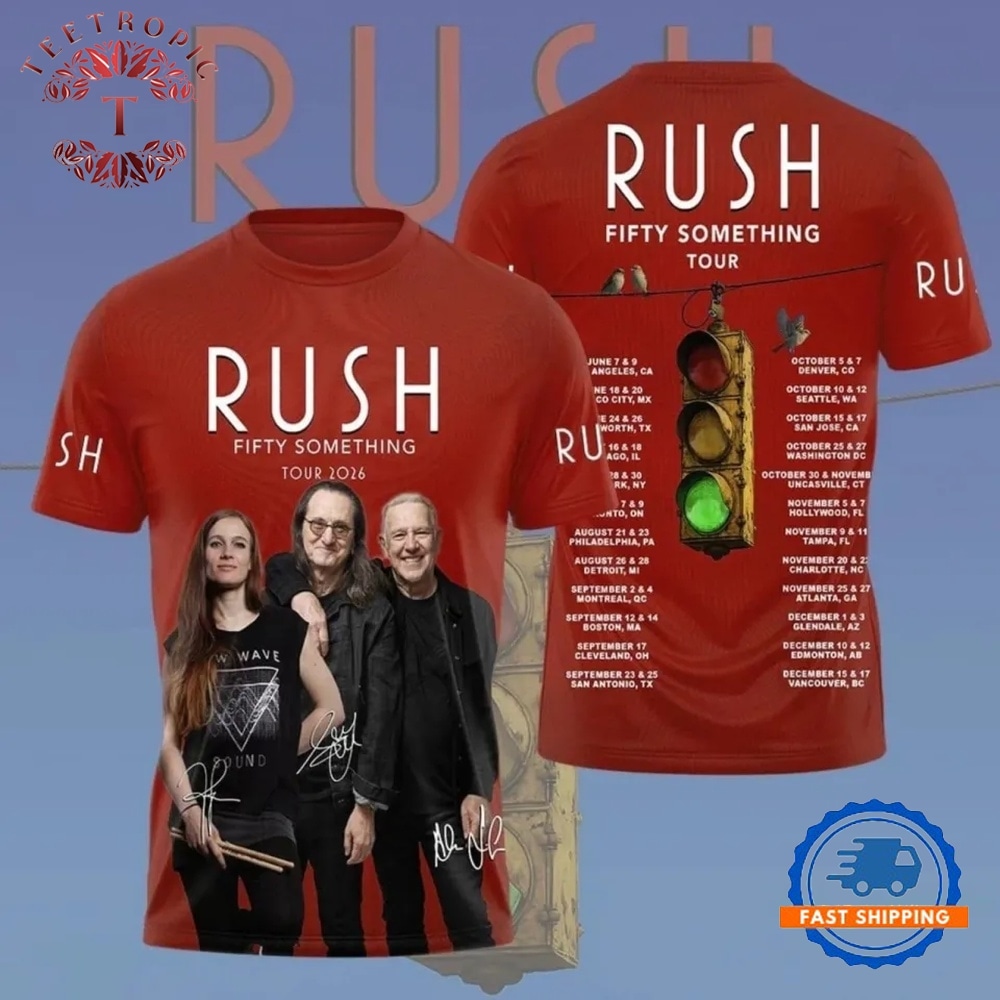 RUSH Fifty Something Tour 2026 3D Shirt