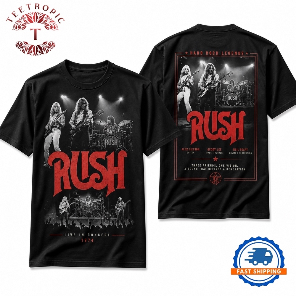Rush Hemispheres Live On Stage 3D T Shirt